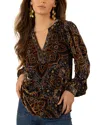 Hale Bob Keira Silk-blend Top In Black