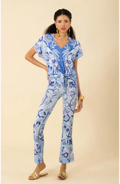 Hale Bob Kenna Jersey Flared Pant In Navy