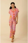 Hale Bob Kenna Jersey Flared Pant In Pink