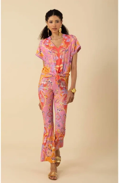 Hale Bob Kenna Jersey Flared Trouser In Pink