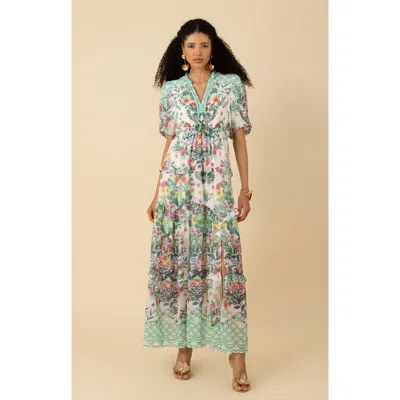 Hale Bob Khaleesi Chiffon Maxi Dress In Ivory