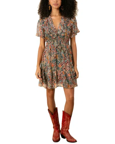 Hale Bob Kiara Silk-blend Dress In Multi