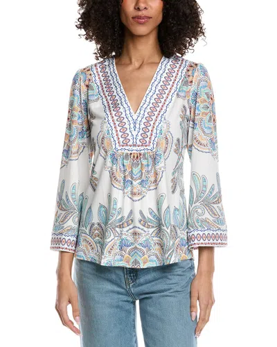 Hale Bob Kimber Long Sleeve Henley In Multi
