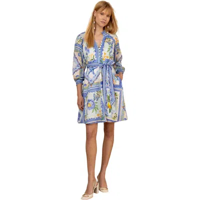 Hale Bob Lakelynn Linen Dress In Blue