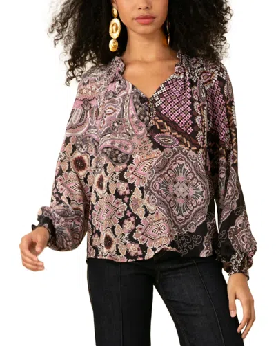 Hale Bob Laura Silk Blouse In Multi