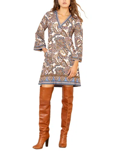 Hale Bob Laylah 3/4 Sleeve Mini Dress In Multi