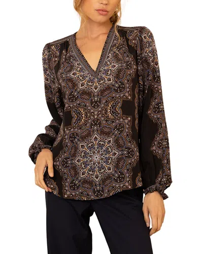 Hale Bob Layne Silk Top In Black