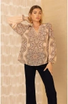 Hale Bob Layne Silk Top In Multi