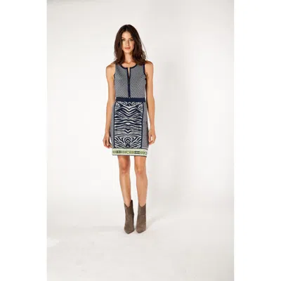 Hale Bob Ledi Jacquard Knit Dress In Blue
