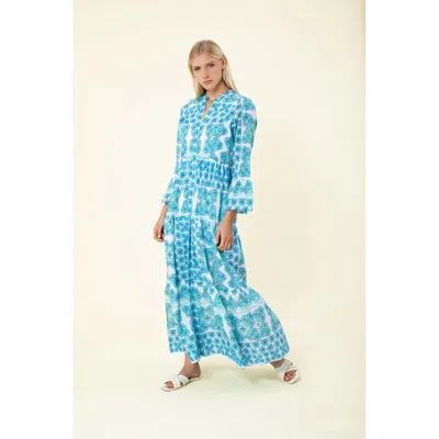 Hale Bob Leela Voile Maxi In Blue