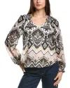 Hale Bob Lilah Silk-bled Blouse