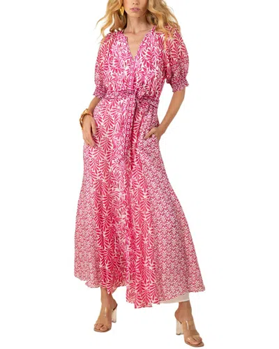 Hale Bob Linen-blend Estella Maxi Dress In Pink