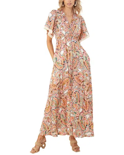 Hale Bob Linen Maxi Dress In Multi