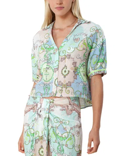 Hale Bob Linen Top In Multi