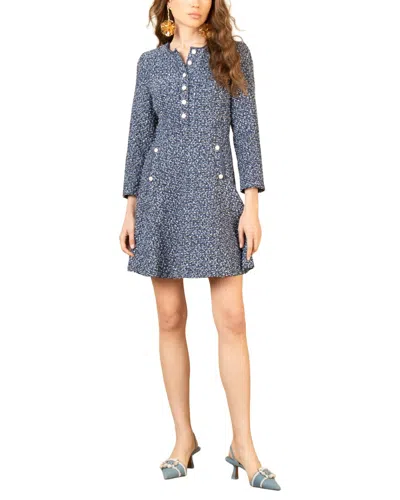 Hale Bob Long Sleeve Austyn Mini Dress In Yellow