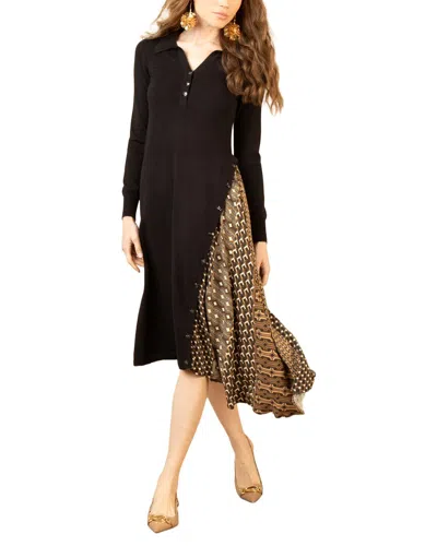 Hale Bob Long Sleeve Kynlee Midi Dress In Purple