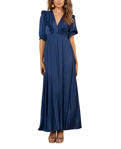 Hale Bob Lovisa Charmeuse Dress In Blue