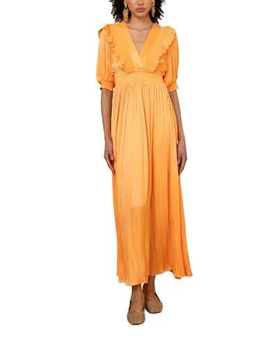 Hale Bob Lovisa Charmeuse Dress In Orange