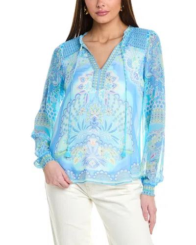 Hale Bob Lucia Silk-blend Top In Multi