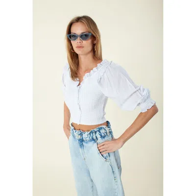 Hale Bob Lucine Solid Top In Blue