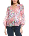Hale Bob Lyla Silk-blend Top In Multi