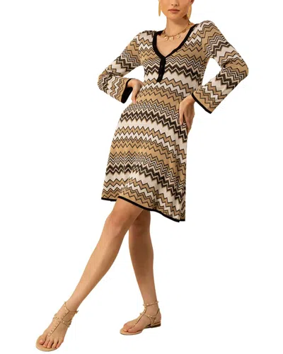 Hale Bob Lylah Mini Dress In Gold