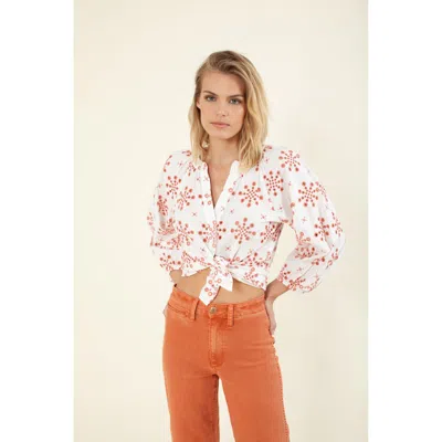 Hale Bob Maevy Eyelet Top In White