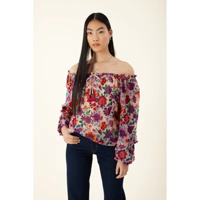 Hale Bob Magdelena Off Shoulder Top In Brown