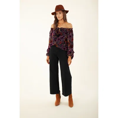 Hale Bob Magdelena Off Shoulder Top In Purple