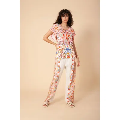 Hale Bob Malika Linen Pant In Multi