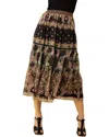 Hale Bob Maliyah Silk-blend Skirt In Multi