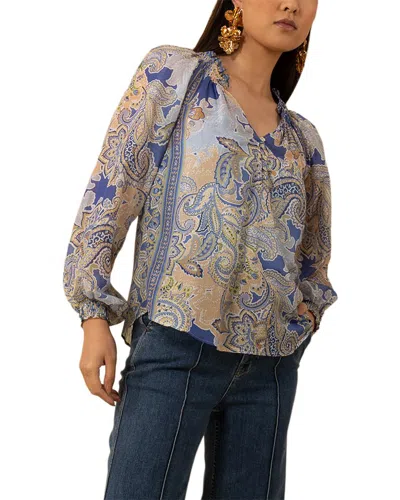 Hale Bob Mallory Blouse In Animal Print