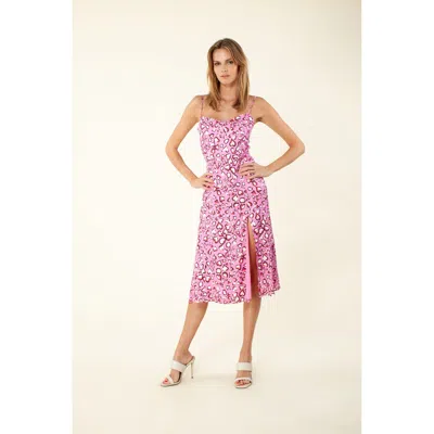 Hale Bob Manavi Silk Dress In Pink