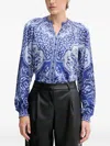 Hale Bob Marianna Printed Button Top In Multi