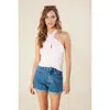 Hale Bob Doanne Solid Halter Top In Pink