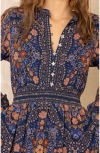 Hale Bob Marisol Chiffon Maxi Dress In Blue