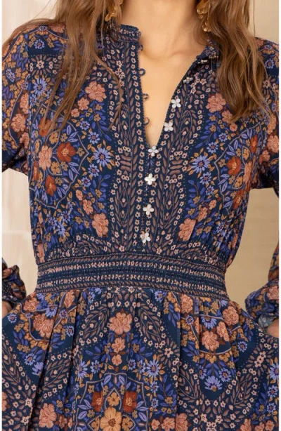 Hale Bob Marisol Chiffon Maxi Dress In Blue