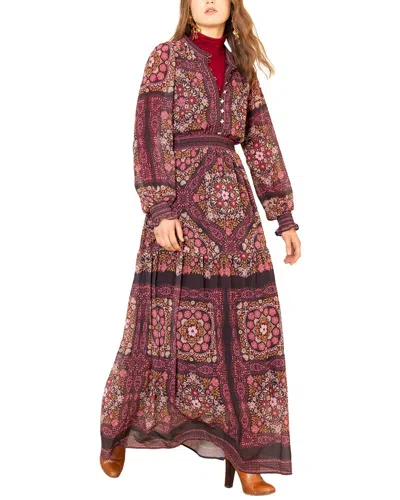 Hale Bob Marisol Long Sleeve Maxi Dress In Multi