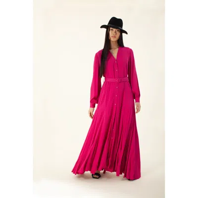 Hale Bob Marlena Solid Maxi Dress In Pink