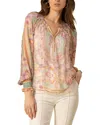 Hale Bob Michaela Silk-blend Blouse In Pink