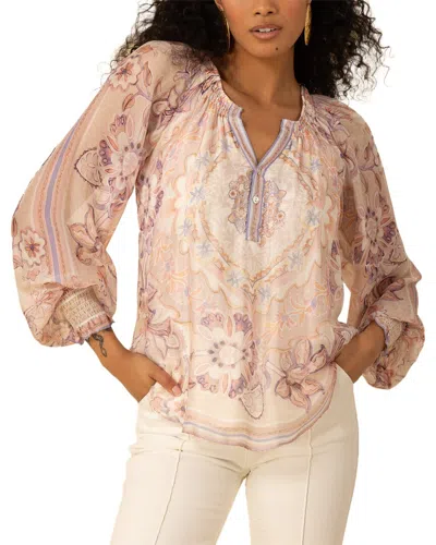 Hale Bob Michaela Silk-blend Blouse In Neutral