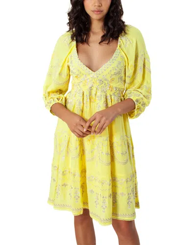 Hale Bob Mini Dress In Yellow