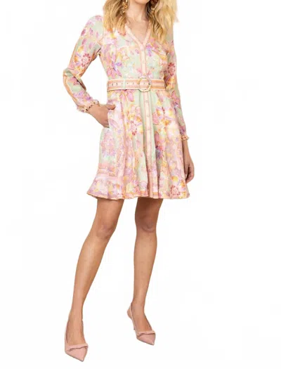Hale Bob Miranda Linen Dress In Pink