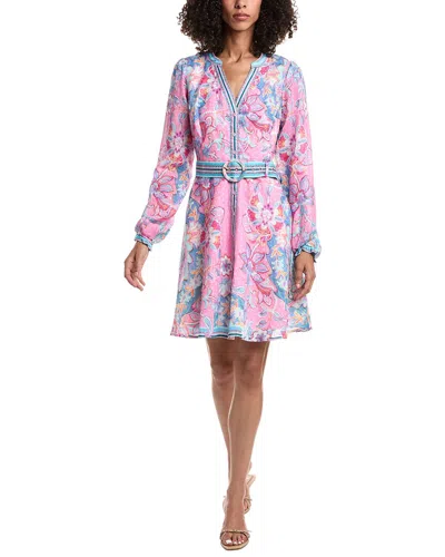Hale Bob Miranda Linen Midi Dress In Multi