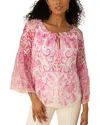 Hale Bob Myra Silk-blend Blouse In Pink