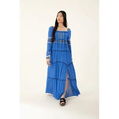 Hale Bob Natalie Maxi Dress In Blue
