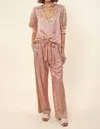 Hale Bob Nena Charmeuse Pants In Beige In Beige