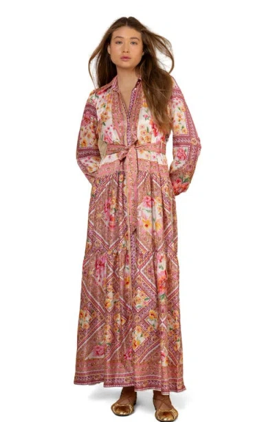 Hale Bob Nicandra Charmeuse Maxi Dress In Orange