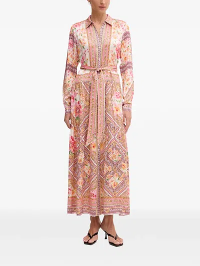 Hale Bob Nicandra Floral-print Belted Maxi Dress In Multi