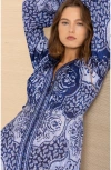 Hale Bob Noor Charmeuse Dress In Blue